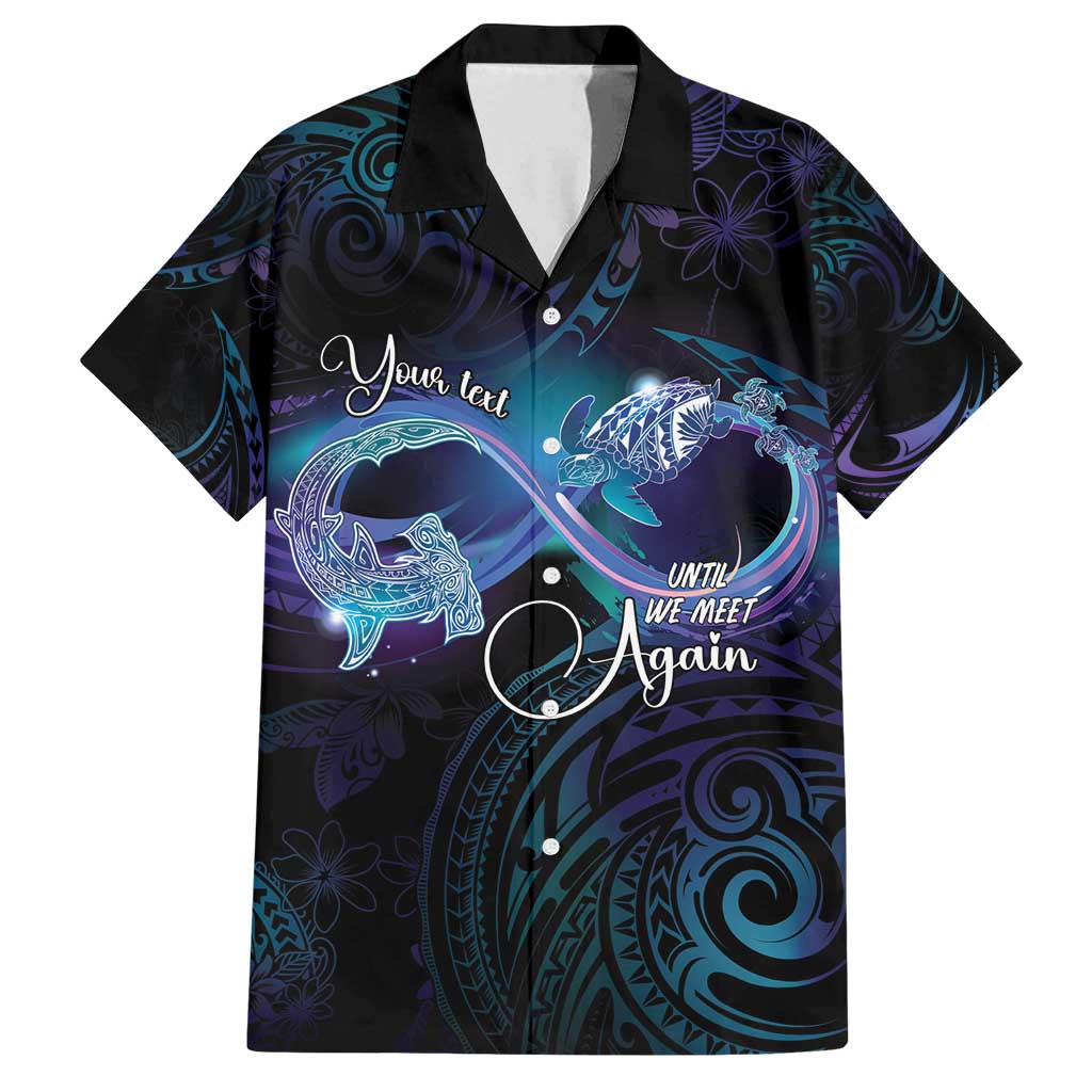 Polynesian Personalized Memorial Family Matching Long Sleeve Bodycon Dress and Hawaiian Shirt Oceanic Infinity Symbol - Until We Meet Again - Polynesian Pride