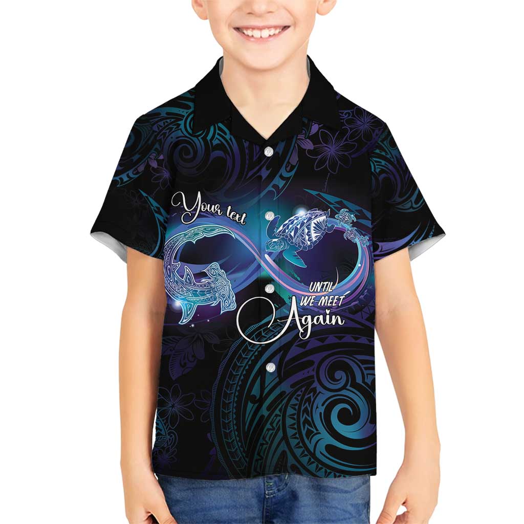 Polynesian Personalized Memorial Family Matching Long Sleeve Bodycon Dress and Hawaiian Shirt Oceanic Infinity Symbol - Until We Meet Again - Polynesian Pride