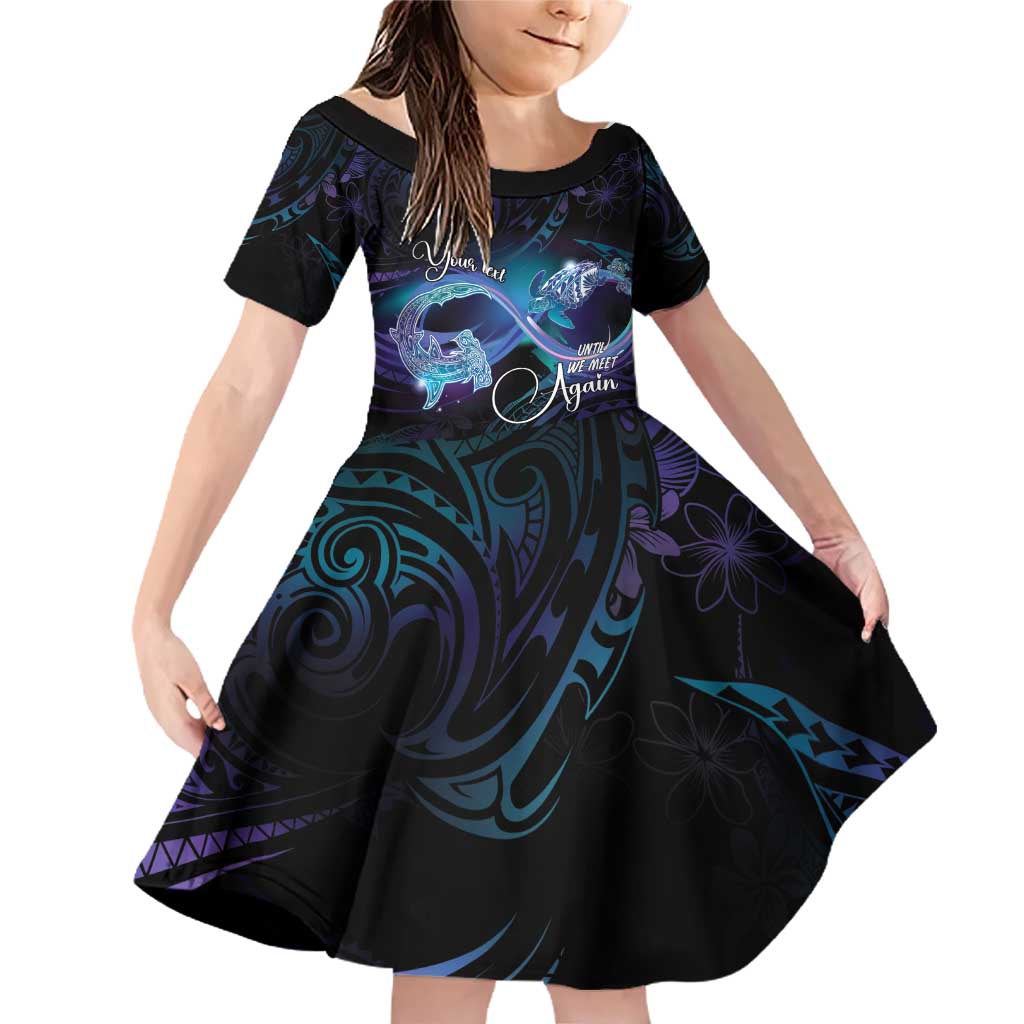 Polynesian Personalized Memorial Family Matching Off Shoulder Short Dress and Hawaiian Shirt Oceanic Infinity Symbol - Until We Meet Again - Polynesian Pride