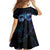 Polynesian Personalized Memorial Family Matching Off Shoulder Short Dress and Hawaiian Shirt Oceanic Infinity Symbol - Until We Meet Again - Polynesian Pride