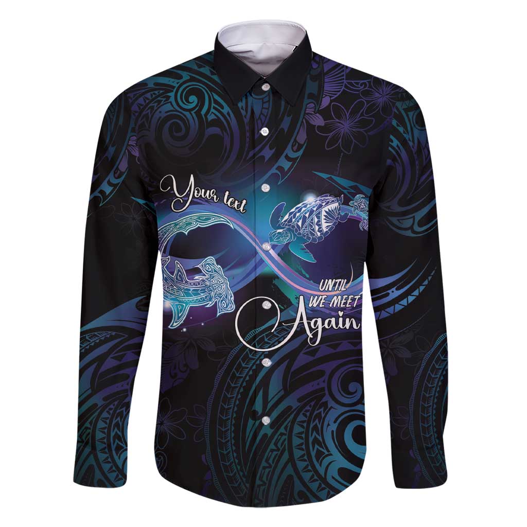 Polynesian Personalized Memorial Family Matching Short Sleeve Bodycon Dress and Hawaiian Shirt Oceanic Infinity Symbol - Until We Meet Again - Polynesian Pride