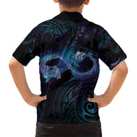 Polynesian Personalized Memorial Family Matching Tank Maxi Dress and Hawaiian Shirt Oceanic Infinity Symbol - Until We Meet Again - Polynesian Pride