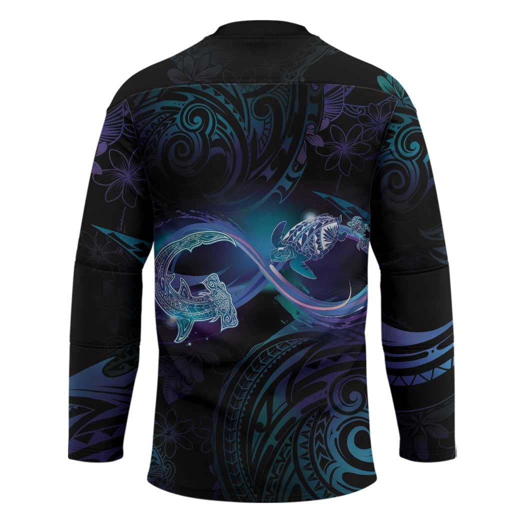 Polynesian Personalized Memorial Hockey Jersey Oceanic Infinity Symbol - Until We Meet Again - Polynesian Pride
