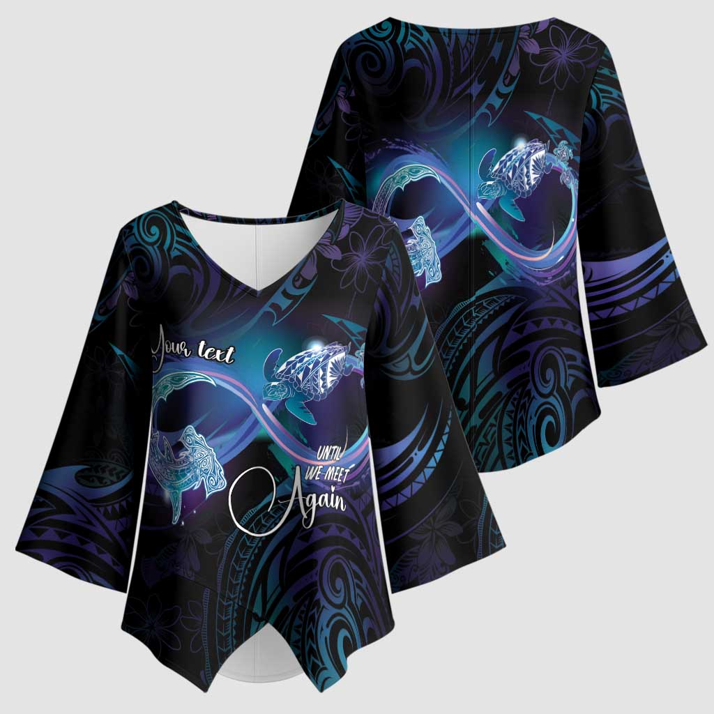 Polynesian Personalized Memorial Kimono Sleeve Blouse Oceanic Infinity Symbol - Until We Meet Again - Polynesian Pride