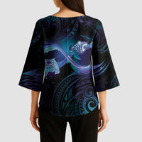 Polynesian Personalized Memorial Kimono Sleeve Blouse Oceanic Infinity Symbol - Until We Meet Again - Polynesian Pride