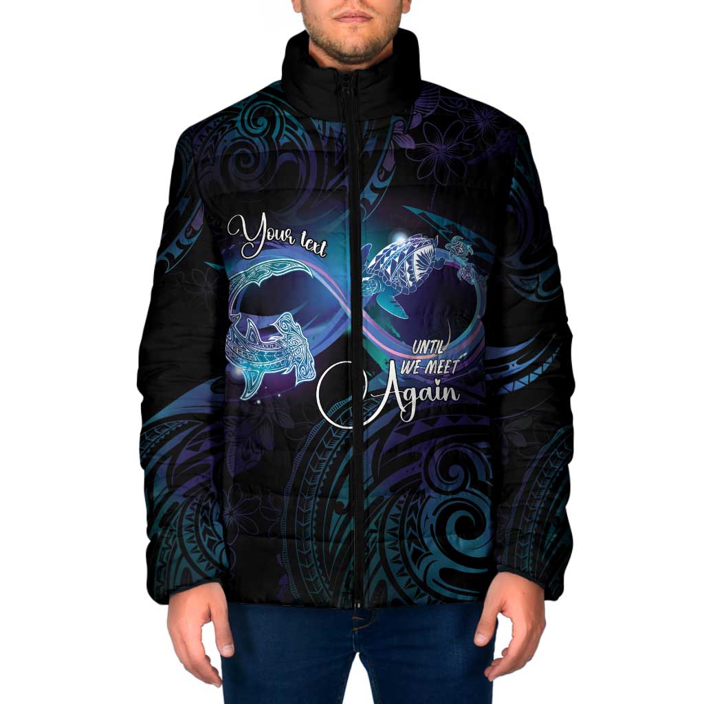 Polynesian Personalized Memorial Padded Jacket Oceanic Infinity Symbol - Until We Meet Again - Polynesian Pride