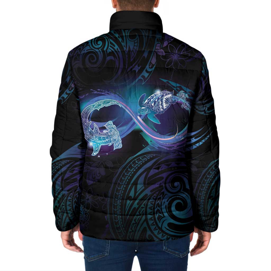 Polynesian Personalized Memorial Padded Jacket Oceanic Infinity Symbol - Until We Meet Again - Polynesian Pride