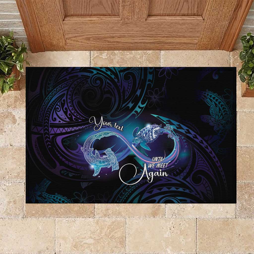 Polynesian Personalized Memorial Rubber Doormat Oceanic Infinity Symbol - Until We Meet Again - Polynesian Pride