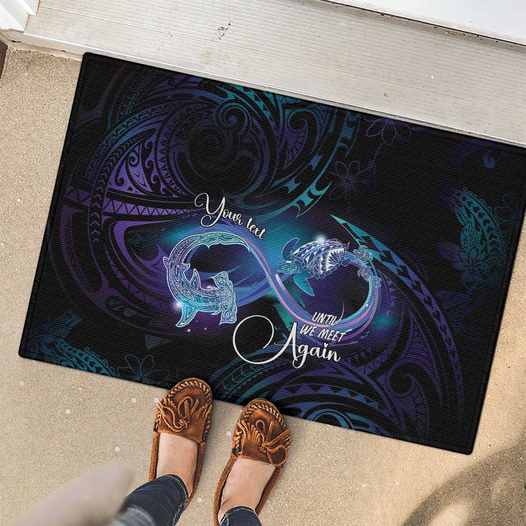 Polynesian Personalized Memorial Rubber Doormat Oceanic Infinity Symbol - Until We Meet Again - Polynesian Pride