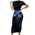 Polynesian Personalized Memorial Short Sleeve Bodycon Dress Oceanic Infinity Symbol - Until We Meet Again - Polynesian Pride