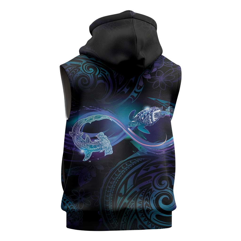 Polynesian Personalized Memorial Sleeveless Zip Hoodie Oceanic Infinity Symbol - Until We Meet Again - Polynesian Pride