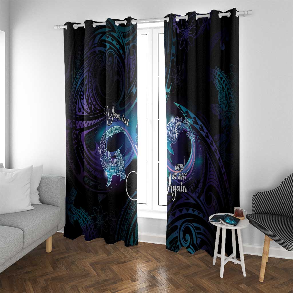 Polynesian Personalized Memorial Window Curtain Oceanic Infinity Symbol - Until We Meet Again - Polynesian Pride