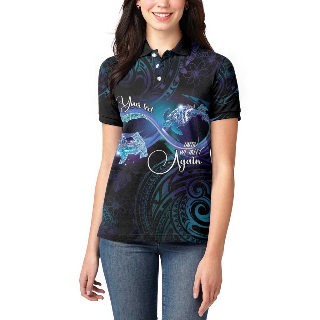 Polynesian Personalized Memorial Women Polo Shirt Oceanic Infinity Symbol - Until We Meet Again - Polynesian Pride