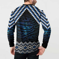 New Zealand Matariki Button Sweatshirt Galaxy Styled Taniko