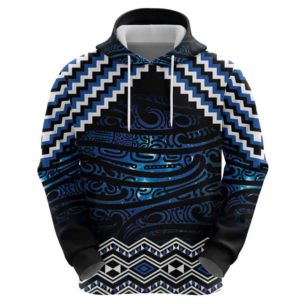 New Zealand Matariki Hoodie Galaxy Styled Taniko