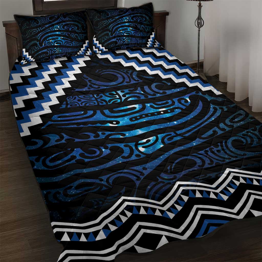 New Zealand Matariki Quilt Bed Set Galaxy Styled Taniko