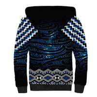 New Zealand Matariki Sherpa Hoodie Galaxy Styled Taniko LT7 - Polynesian Pride