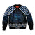 New Zealand Matariki Sleeve Zip Bomber Jacket Galaxy Styled Taniko