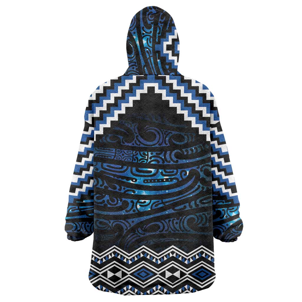 New Zealand Matariki Wearable Blanket Hoodie Galaxy Styled Taniko LT7 - Polynesian Pride