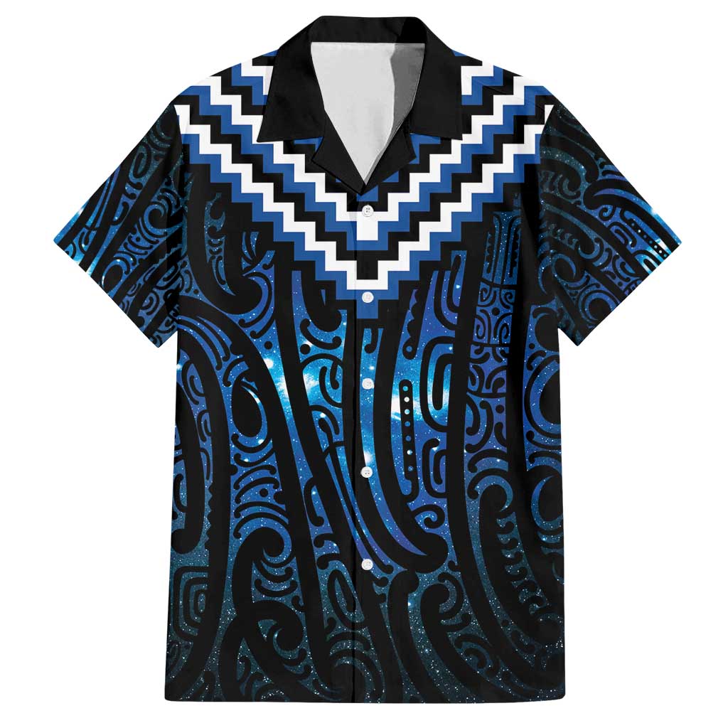 New Zealand Matariki Family Matching Long Sleeve Bodycon Dress and Hawaiian Shirt Galaxy Poutama Motifs