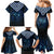 New Zealand Matariki Family Matching Mermaid Dress and Hawaiian Shirt Galaxy Poutama Motifs