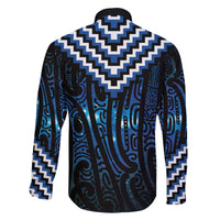 New Zealand Matariki Family Matching Off The Shoulder Long Sleeve Dress and Hawaiian Shirt Galaxy Poutama Motifs