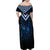 New Zealand Matariki Family Matching Off Shoulder Maxi Dress and Hawaiian Shirt Galaxy Poutama Motifs