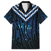 New Zealand Matariki Family Matching Puletasi and Hawaiian Shirt Galaxy Poutama Motifs