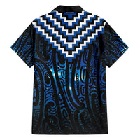 New Zealand Matariki Family Matching Short Sleeve Bodycon Dress and Hawaiian Shirt Galaxy Poutama Motifs