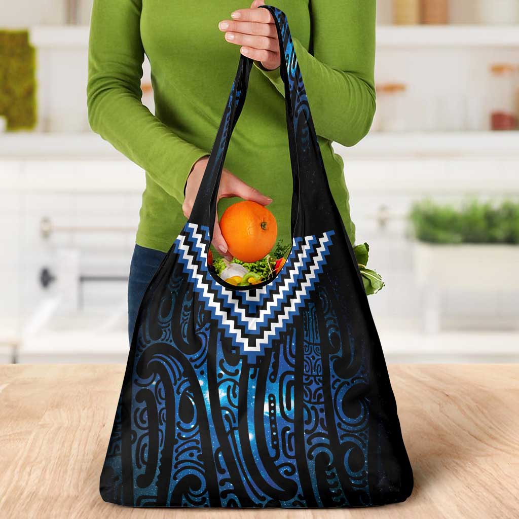 New Zealand Matariki Grocery Bag Galaxy Poutama Motifs LT7 - Polynesian Pride