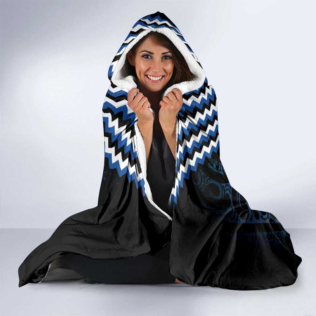 New Zealand Matariki Hooded Blanket Galaxy Poutama Motifs