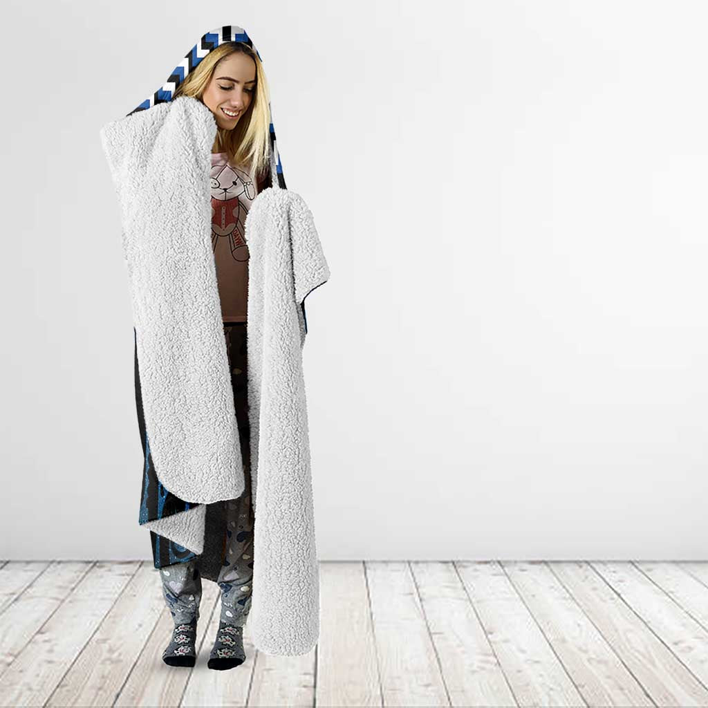 New Zealand Matariki Hooded Blanket Galaxy Poutama Motifs