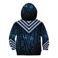 New Zealand Matariki Kid Hoodie Galaxy Poutama Motifs