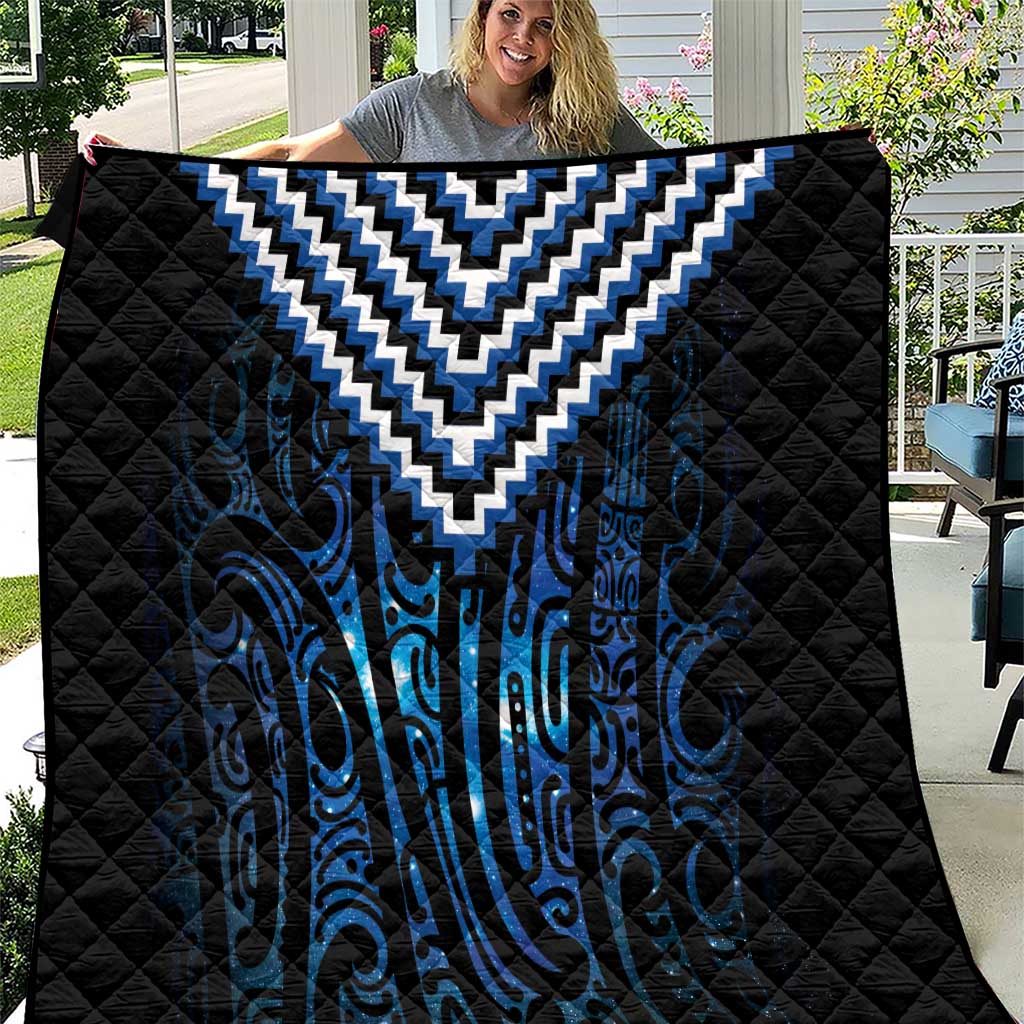 New Zealand Matariki Quilt Galaxy Poutama Motifs LT7 Blue - Polynesian Pride