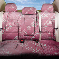 Hawaii Rose Pink Kapa Back Car Seat Cover Vintage 'Ohe Kāpala Motifs Mix Plumeria Leis