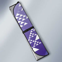 Hawaii Lavender Kapa Auto Sun Shade Vintage 'Ohe Kāpala Motifs Mix Plumeria Leis LT7 - Polynesian Pride