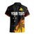 Personalised PNG Hunters Rugby Hawaiian Shirt Palm Trees Simple LT7 - Polynesian Pride