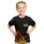 Personalised PNG Hunters Rugby Kid T Shirt Palm Trees Simple LT7 Black - Polynesian Pride