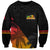 Personalised PNG Hunters Rugby Sweatshirt Palm Trees Simple LT7 Unisex Black - Polynesian Pride