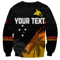 Personalised PNG Hunters Rugby Sweatshirt Palm Trees Simple LT7 - Polynesian Pride