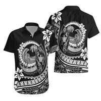 Polynesian Plumeria Hawaiian Shirt Ride The Waves - Black LT7 - Polynesian Pride