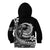 Polynesian Plumeria Kid Hoodie Ride The Waves - Black LT7 - Polynesian Pride