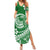 Polynesian Plumeria Summer Maxi Dress Ride The Waves - Green LT7 Women Green - Polynesian Pride