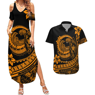 Plumeria Maxi Cap Sleeves Hawaiian Dress main image 0