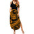 Polynesian Plumeria Summer Maxi Dress Ride The Waves - Orange LT7 Women Orange - Polynesian Pride
