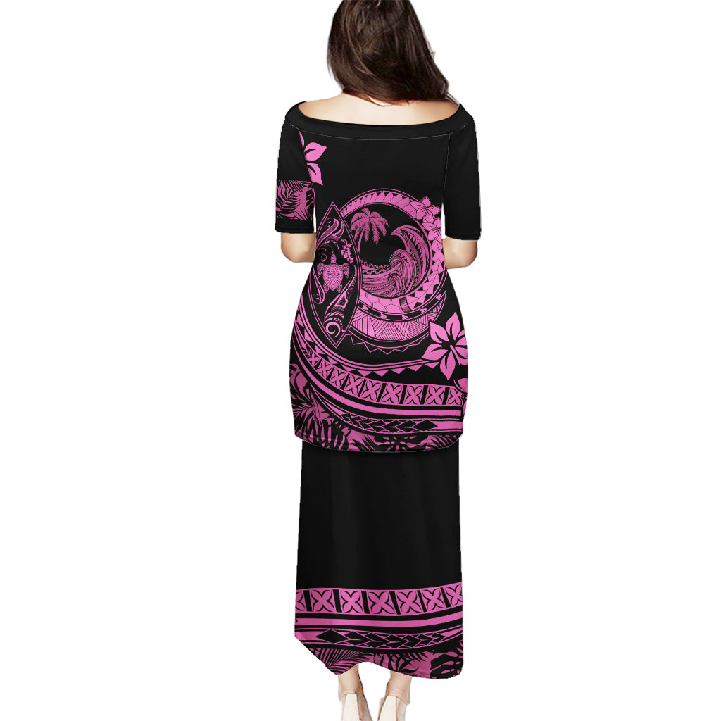 Polynesian Plumeria Puletasi Ride The Waves - Pink LT7 - Polynesian Pride