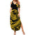 Polynesian Plumeria Summer Maxi Dress Ride The Waves - Yellow LT7 Women Yellow - Polynesian Pride