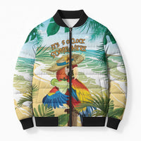 Aloha Hawaii It's 5 o'clock Somewhere Bomber Puffer Jacket LT7 Unisex Blue - Polynesian Pride