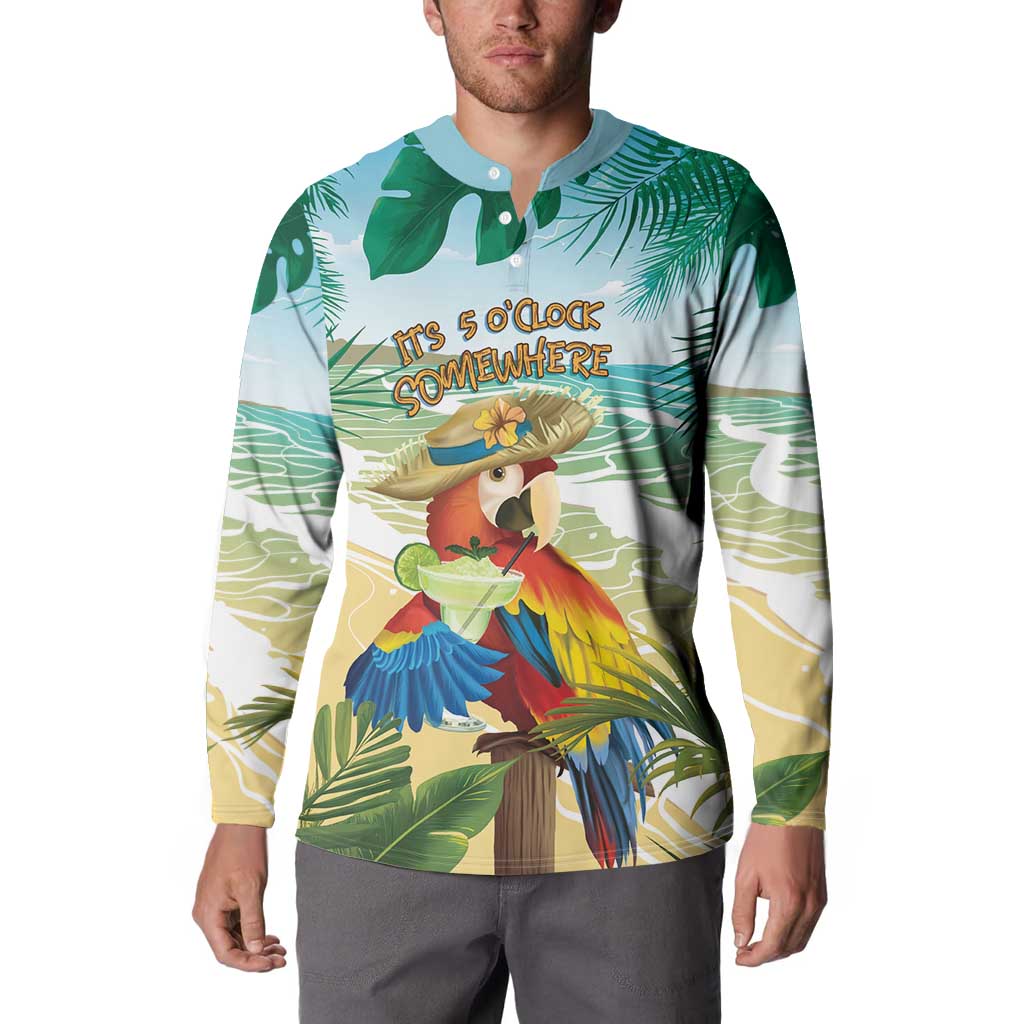 Aloha Hawaii It's 5 o'clock Somewhere Button Sweatshirt - Polynesian Pride