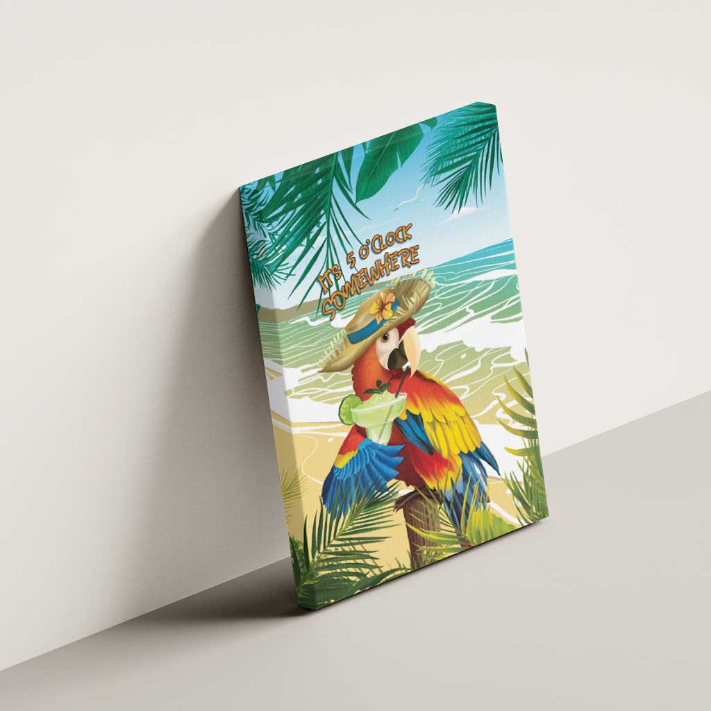 Aloha Hawaii It's 5 o'clock Somewhere Canvas Wall Art - Polynesian Pride